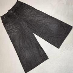 良品★L'EQUIPE YOSHIE INABA ワイドデニムパンツ 日本製 黒