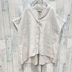 美品　Midiumi ミディウミ　リネンブブラウス　ベージュ　麻