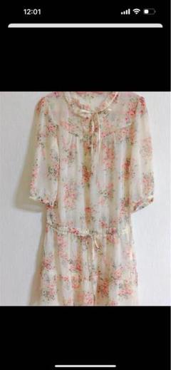 美品✩LEST ROSE✩花柄シフォンワンピース