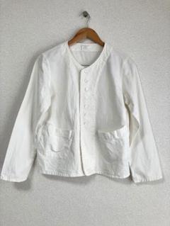 希少美品】 Gauze#(ガーゼ) リネンコットンジャケット ノーカラーΩ