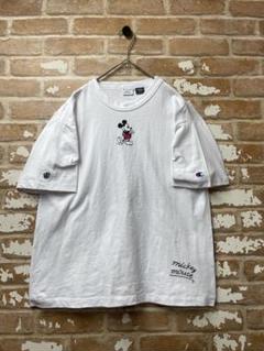champion BEAMS ミッキー　Tシャツ　Disney 白　別注　短丈