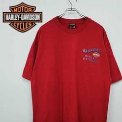 古着 ハーレーダビッドソン メキシコ製 バハマ Tシャツ レッド XL