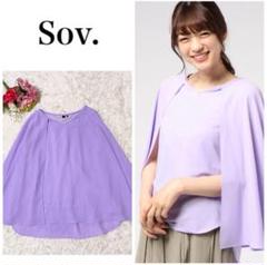 美品】sov. ソブ ポリエステルジョーゼット4wayブラウス