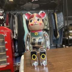 400% BERBRICK 招き猫 ペコちゃん 銀メッキ ベアブリックのサムネイル