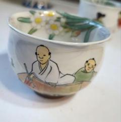 陶器　京焼　土渕　陶あん　楕円皿　とうあん　陶葊　山ぶどう　未使用品 京焼・清水焼 土渕陶あん(陶あん窯) 白掛五草花楕円皿揃 – SEIKADO