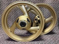 Xjr400 前後ホイールセット　メタリックゴールド Xjr400 前後ホイールセットメタリックゴールド