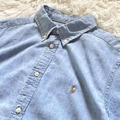 RALPH LAUREN ダンガリーシャツ ボタンダウン カラフルポニー XL
