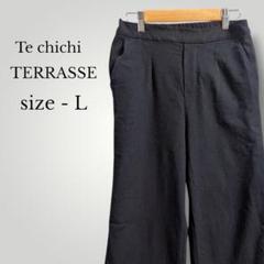 テチチ テラス 無地シンプルイージーストレートパンツ ウエストゴム