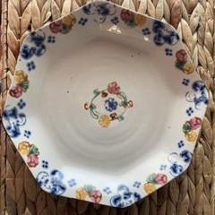 伊藤聡信　青と黄色の花模様の陶器ボウル 伊藤聡信 八角皿 八角形 花柄 陶磁器皿 プレート - メルカリ