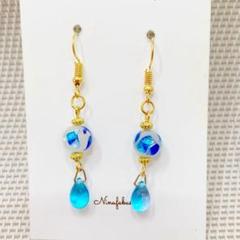 人気提案 ヴィンテージ♡新品【フルア】オパール ガラス ビーズ ピアス アクセサリー