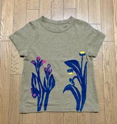 お*ン様 45R 花柄でFORTYFIVEのプリント　ラベンダー色Tシャツ　サイ 45R 花柄でFORTYFIVEのプリント ラベンダー色Tシャツ サイズL