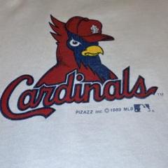 80s USA製 シングルステッチTシャツ XL カージナルス　ホワイト