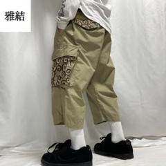 00s 雅結 唐草 和柄 刺繍 クロップド カーゴパンツ y2k 平成 お兄系