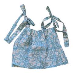【SZ BLOCKPRINTS】オレンジ フラワープリント 長袖シャツ 綿　S SZ BLOCKPRINTS】オレンジ フラワープリント 長袖シャツ 綿 S