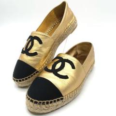 売り切り!鑑定済!✨CHANEL シャネル エスパドリーユ フラットシューズ♪