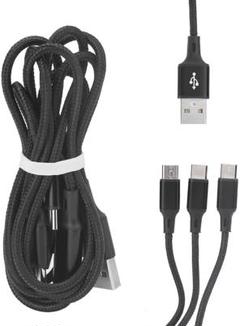 充電ケーブル 複数コード 3 in 1 USB to TypeC 3 in 1