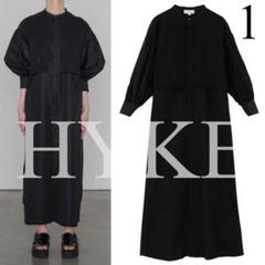HYKE 25SS COTTON BALLOON SLEEVE DRESS　黒1 HYKE - HYKE 25SS COTTON BALLOON SLEEVE DRESS 黒1の通販 by