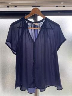 H&M ネイビー 半袖シャツ US 12