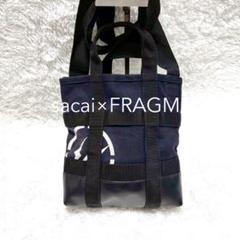 コラボ sacai × FRAGMENT ショルダーバッグ ミニトート 紺 黒