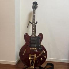 Epiphone セミアコースティックギター レッド ケース付き Epiphone セミアコースティックギター レッド ケース付き - メルカリ