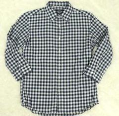 《美品》シップス ギンガムチェックシャツ Herdmans リネン混 麻