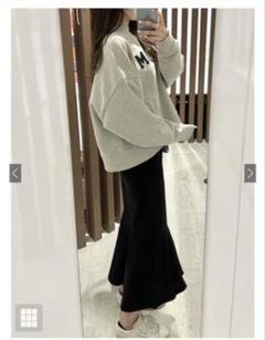 GRL バックスリットマーメイドスカート 黒 L