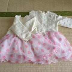 ハート　チュール　ワンピース 100　90　姉妹　お揃い　ムージョンジョン