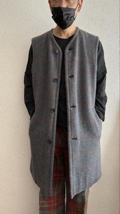 PLUS コムデギャルソンオムプリュス ロングジャケット ノーカラー 縮絨 コムデギャルソン オムプリュスCOMME des GARCONS HOMME PLUS