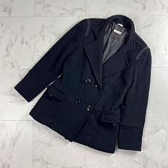 MAX&Co. ネイビー ダブルブレストピーコート 美品 MAX&Co. ダブルブレストショートコート黒 サイズ38*WC121