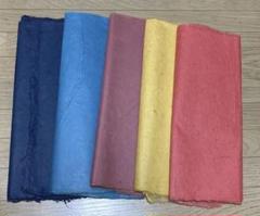 タイ薄手漉きクラフト紙５色×2枚の10枚　55×47cm 4つ折送付