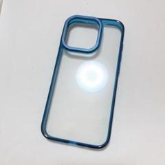 iPhone 15 Pro プロ クリア 青 ブルー ケース アイフォンケース