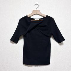 【INGNI】美品　イング　サマーニット　半袖　ブラック　Mサイズのサムネイル