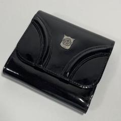 ポールスミス エナメル 二つ折り 財布 マルチカラー ブラック