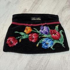 美品 Late Atelier フラワー 刺繍ポーチ ポーチ レトロ 花柄