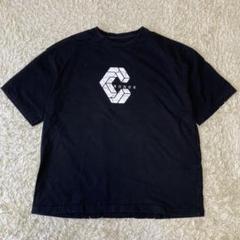 CRONOS クロノス Tシャツ 半袖 オーバーサイズ センターロゴ ブラック