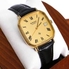 【特別セール品】 稼働 レディース デイト アンティーク スクエア 腕時計 RADO 時計