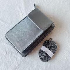 スマホポーチ スマホショルダー 長財布 レディース メンズ (gray)
