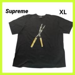 【希少XL】シュプリーム　Shears Tee 黒USA製Tシャツ人気プリント