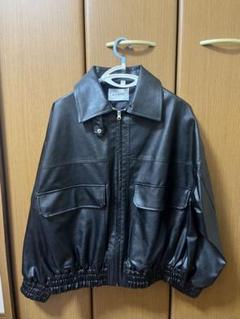 nemne nemne store 黒 レザージャケット バルーンスリーブのサムネイル