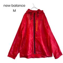 【new balance】 M ウィンドブレーカー レッド a0337