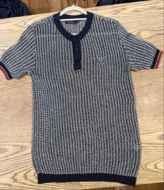 00s FRED PERRY グレー ヘンリーネックセーター ニット 刺繍 セール】Waffle Stitch Jumper／ワッフルステッチニット（ニット