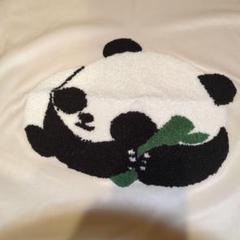 【新品】クッション カバー パンダ 可愛い 白 ホワイト 刺繍 洗濯可 45cm