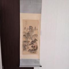 ⭕️中国　絵　中国美術 陶板画 山水 額装品　陶磁器//工芸 品/唐物/壁掛け 中国美術品 陶板画 壁掛飾り 傲霜盛開 戊辰 磁器絵 唐木枠 色絵