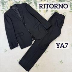 美品 希少XL相当 RITORNO セットアップ スーツ ストライプ 黒 YA7