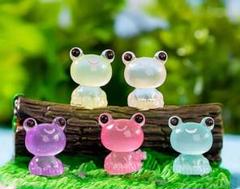 カエル オブジェ 蓄光 光る ガーデン 水槽 インテリア 小物 ハンドメイド