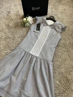 極美品！Rene ルネ　フロントレースワンピース　34 極美品！Rene ルネ フロントレースワンピース 34 - メルカリ