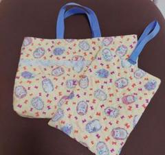 レッスンバック　上履き入れ　入園準備　入園グッズ　女の子　絵本　エコネコ　絵子猫