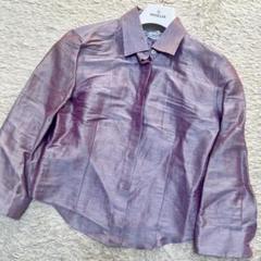 【美品】MaxMara 白タグ ノーカラージャケット 40サイズ ウール＆シルク MaxMara】【白タグ】【イタリア製】【アウター】マックスマーラ