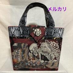 ガシャ髑髏 ハンドメイド トートバッグ 相馬の古内裏 浮世絵