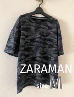 美品ZARAMAN ザラマン　カモフラ柄Tシャツ レーヨン混　M
